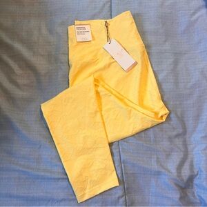 Calia Yellow Textured Leggings